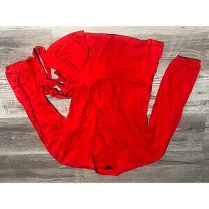 J. Crew Red Orange Wrap around Blouse Top Long Sleeve Shirt like new XS tie wais